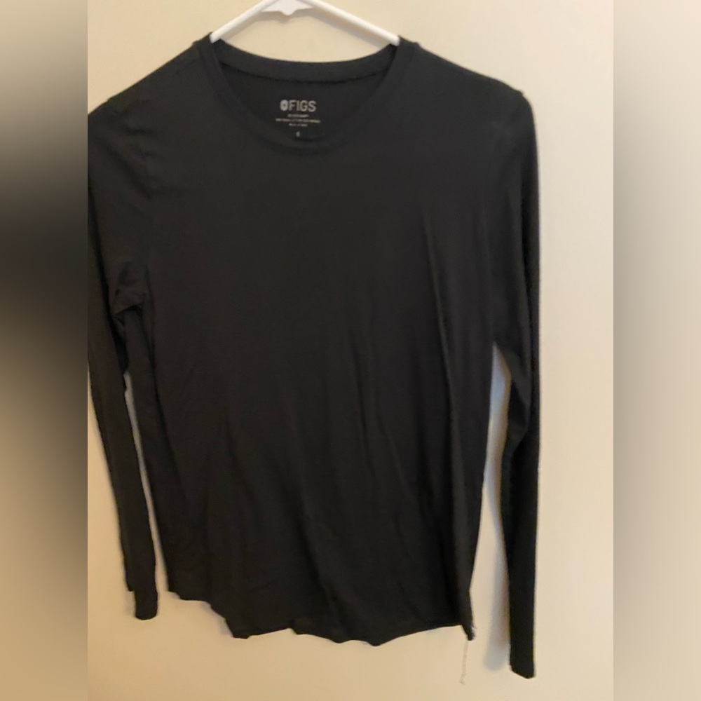 Figs under scrub long sleeve shirt